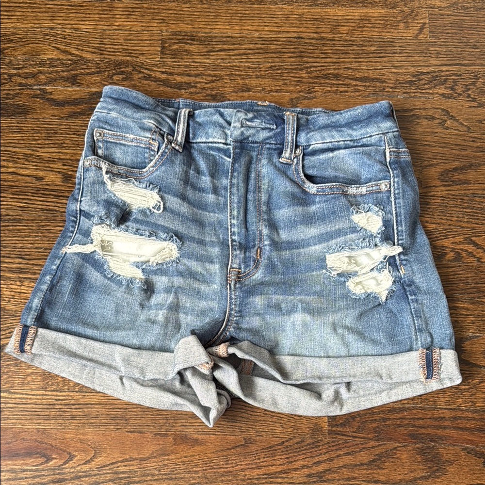 Denim Distressed Women Shorts
